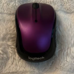 Wireless Logitech mouse and a Decorative sign